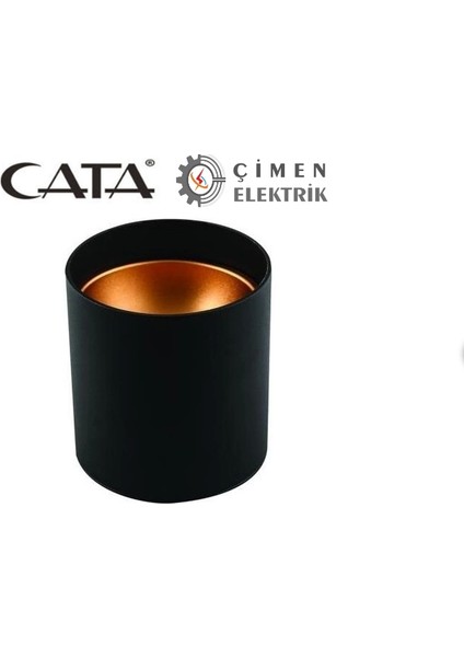 Cata Ct 5421 Siyah Bakır Dekoratif Spot Kasa Gu-10 Duy