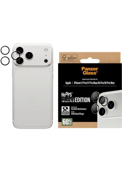 Apple iPhone 17 Pro Max Şeffaf Kamera Lens Koruyucu (Hizalama Aparatlı)