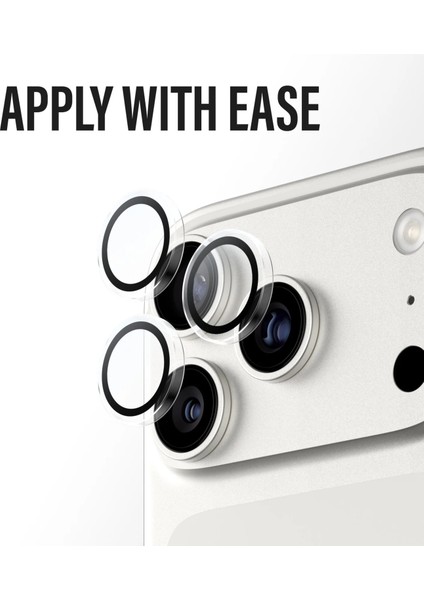 Apple iPhone 17 Pro Max Şeffaf Kamera Lens Koruyucu (Hizalama Aparatlı)