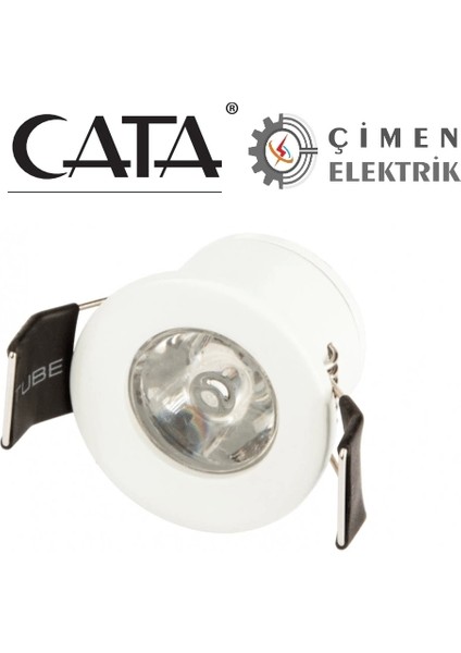 Cata Ct 5270 1.5W Yıldız LED Spot Beyaz Kasa 6400K Beyaz Işık