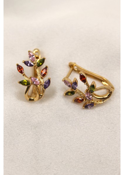 Vip Çelik Renkli Zirkon Taşlı Bahar Dalı Küpe fiyatları