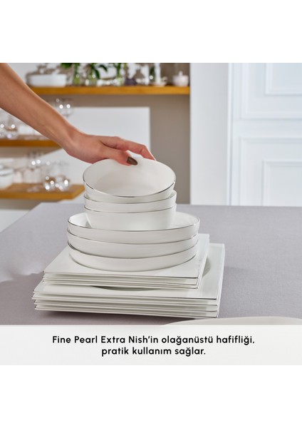 Red Carpet Collection Fine Pearl Extra Nish 58 Parça 12 Kişilik Yemek Takımı Platin