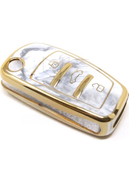 Audi A1 A3 8p 81 A4 A5 B6 B7 B8 A6 A7 C5 C6 4f Q3 Q5 Q7 Sustalı Mermer Desenli Nano Anahtar Kılıfı fiyatları