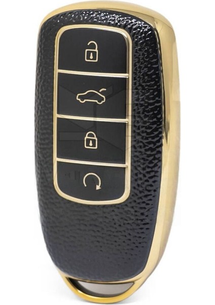 Lüx Chery Tiggo 8 Pro Omoda 5 Tiggo 7 Avantgarde Nano Anahtar Kılıfı Siyah Gold Renk