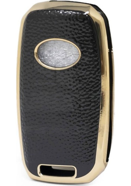 Kia Sorento Sportage Picanto Cerato Soul Rio Ceed 3 Buton Sustalı Anahtar Kılıfı Siyah Gold Renk modelleri