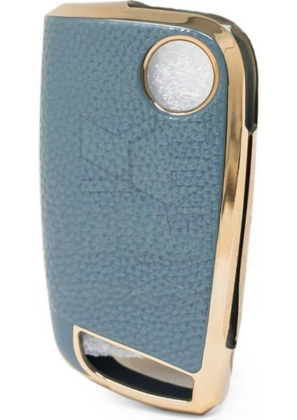 Lüx Seat Leon Mk3 Golf 7 ve 7.5 T-Roc 3 Buton Sustalı Anahtar Kılıfı Gri 1.ci Kalite modelleri