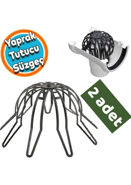 Yaprak Tutucu Ahtapot Oluk Gideri Pislik Tutucu Ahtapot Yaprak Tutucu Ø70-100 Pimaş Boru Süzgeç 2 Adet