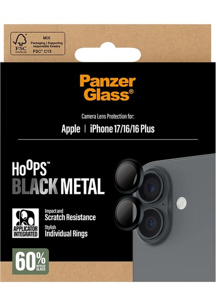 Apple iPhone 17 Siyah Kamera Lens Koruyucu (Hizalama Aparatlı) indirimleri