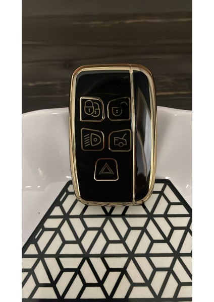 Land Rover Range Rover 2010/2018VOUGE Sport Beyaz Nano Yüksek Kalite Kumanda Kılıfı 5 Buton Siyah