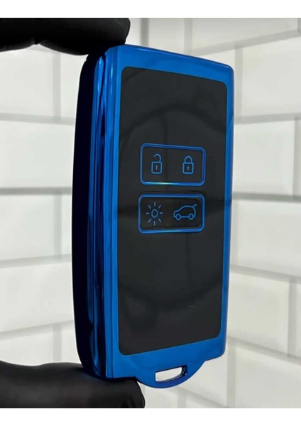 Renault Megane 4 Kadjar Clio5 Talisman Clio E-Tech Austral Nano Anahtar Kılıfı Mavi Siyah Renk