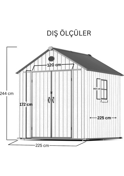 Divona Bahçe Depolama Evi (Ölçüler Açıklama Kısmında ) modelleri