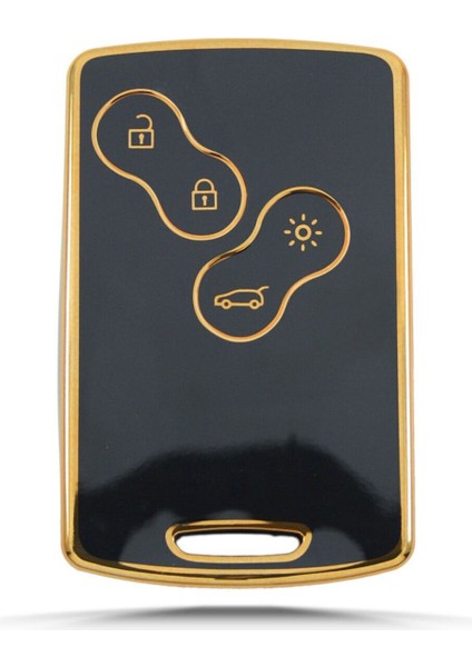 Renault Clio4 Megane 3 Fluence Nano Anahtar Kılıfı Sadece Anahtarsız Çalıstırma Için Uyumludur Siyah