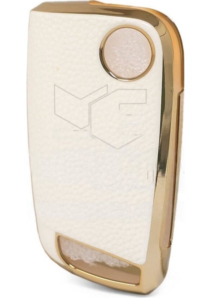 Lüx Seat Leon Mk3 Golf 7 ve 7.5 T-Roc 3 Buton Sustalı Anahtar Kılıfı Beyaz 1.ci Kalite fiyatları