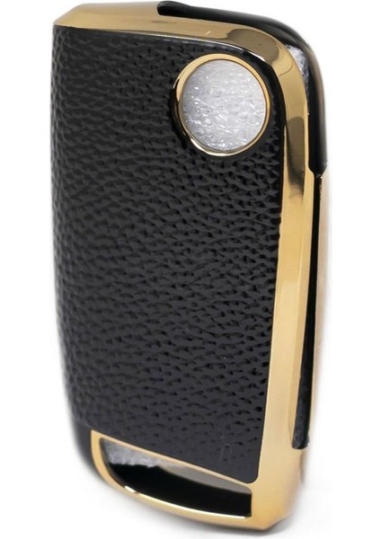 Lüx Seat Leon Mk3 Golf 7 ve 7.5 T-Roc 3 Buton Sustalı Anahtar Kılıfı Siyah 1.ci Kalite fiyatları