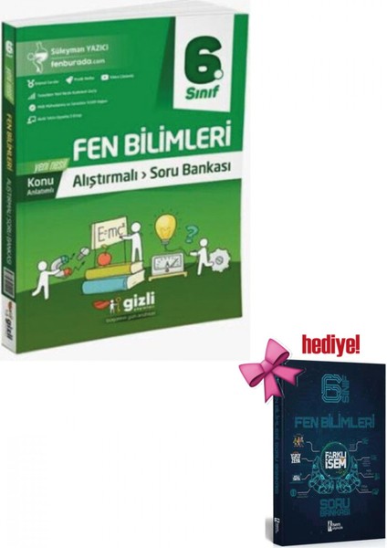 Gizli 6. Sınıf Fen Bilimleri Alıştırmalı Soru Bankası + Fen Bilim