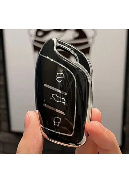 Mg Hs Gt Zs Ev Zx Mg5 Mg6 Roewe Rx3 Rx5 I5 Erx5 I6 I5 Nano Anahtar Kılıfı Siyah Gümüş Renk