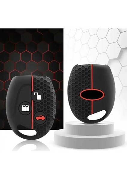 Ford Fiesta Mondeo Focus Transit Fusion 3 Buton Sustasız Petek Desenli Anahtar Kılıfı