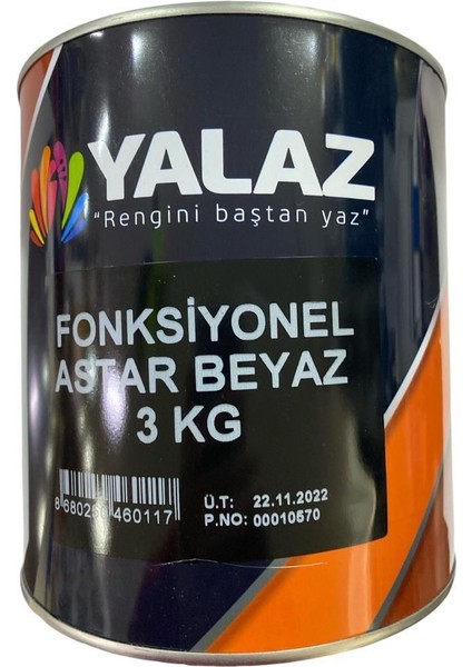 Yalaz Fonksiyonel Astar 3 kg Beyaz