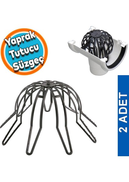 Yaprak Tutucu Gider Pislik Tutucu 2 Adet 70-100 Lük Pimaş Ahtapot Oluk Tutucu Plastik