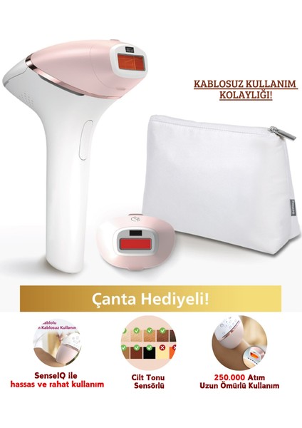 Lumea Lazer Epilasyon Ipl Tüy Alma Cihazı, Çanta Hediyeli, Yüz ve Vücut ve Hassas Bölge Kullanımı, Kablolu/kablosuz + Onerous Lambader