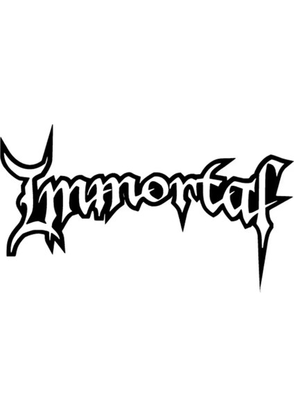 Immortal Oto Özel Yeni Sticker Siyah 30 x 18 cm