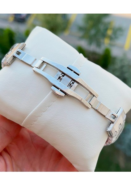Çelik Kordon Çelik Kasa Beyaz Kadran 40MM Ufak Kasa Takvimli Erkek Kol Saati fırsatları