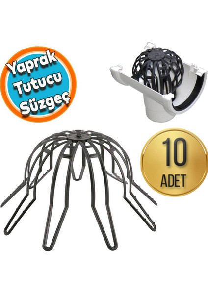 Yaprak Tutucu Ahtapot Oluk Gideri Pislik Tutucu Ahtapot Yaprak Tutucu Ø70-100 - 10 Adet