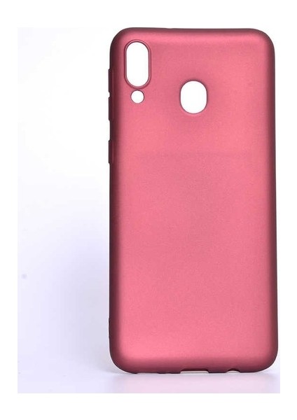ESLIFETECH26AKSESUAR Samsung GALAXYM20 Uyumlu Rubber Silikon Arka Koruma Kılıf-Açık Mürdüm