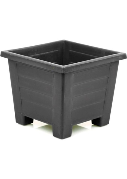 SY-5848 Dekoratif Plastik Kare Ayaklı Saksı 30 Lt Antrasit 6 Adet modelleri