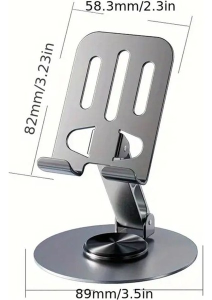 Alüminyum Katlanabilir 360 Dönebilen Telefon ve Tablet Tutucu Bracket Stand