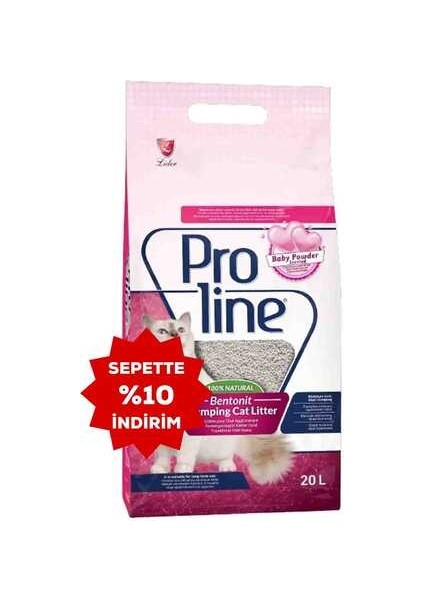 Proline Bentonit Bebek Pudralı Kedi Kumu 20LT