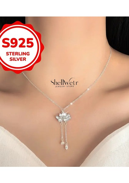 Lotus 925 Ayar Gümüş Zincir Gümüş Kolye