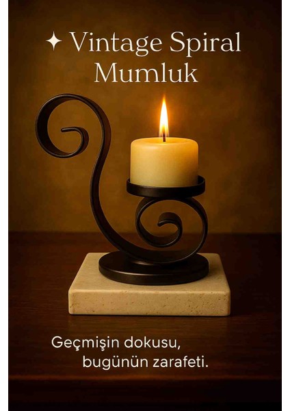 Vintage Spiral Mumluk 🕯️