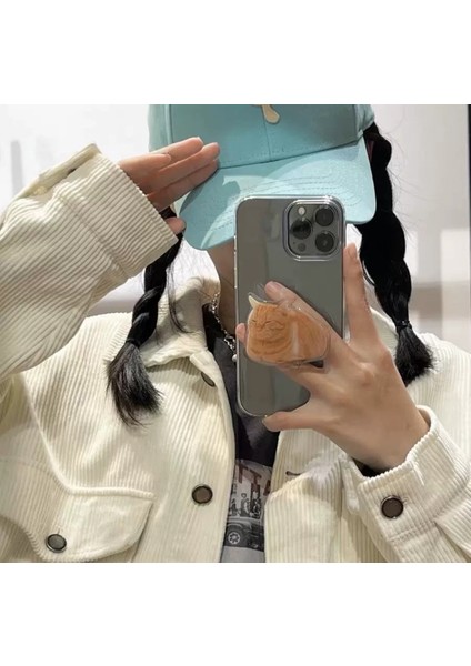 Uykucu Sarı Kedi Figürlü 3m Yapıştırmalı Cep Telefonu Tutacağı Popsocket modelleri