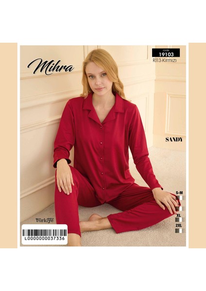 Kadın Pijama Takımı Uzun Kollu