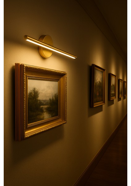 Modern Gold Kasa Beyaz Işık Tablo Aplik Duvar Tablo Koridor Banyo Ayna Üstü Elektrikli modelleri