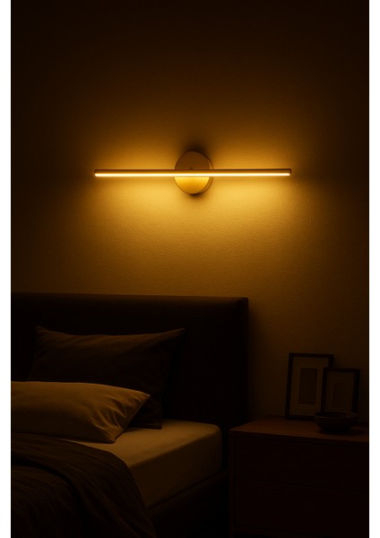 Modern Gold Kasa Beyaz Işık Tablo Aplik Duvar Tablo Koridor Banyo Ayna Üstü Elektrikli