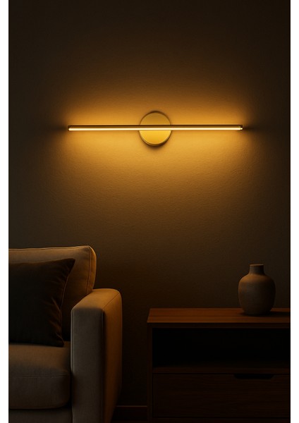 Modern Gold Kasa Beyaz Işık Tablo Aplik Duvar Tablo Koridor Banyo Ayna Üstü Elektrikli