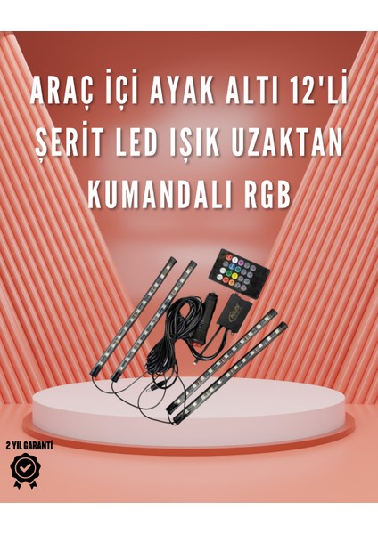 12V LED Işık Seti – Kumandalı ve Renk Ayarlı