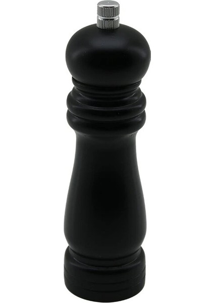 Siyah Ahşap Küçük= Çap: 4.5cm - Uzunluk: 15.5cm Tuz - Baharat Öğütücü (5047)