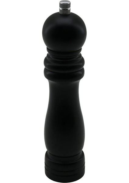 Siyah Ahşap Büyük= Çap: 4.5cm - Uzunluk: 19.5cm Tuz - Baharat Öğütücü (5047)