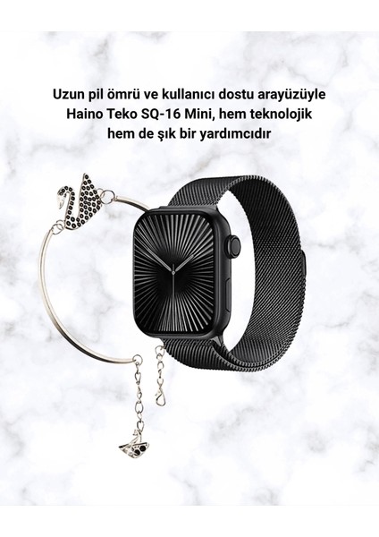Sq-16 Mini Series 10 Akıllı Saat – 3 Kordon + Hediye Bileklik fırsatları