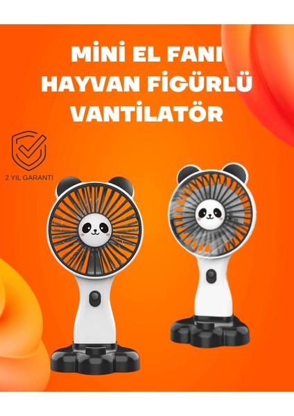 Kompakt Tasarımlı USB Şarjlı Mini Fan – Hayvan Figürlü Vantilatör