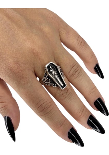 Gümüş Kaplamalı, Ayarlanabilir, Uniseks, Yüzük ( Mısır Mumya Yüzük,motorcu Yüzük, Antik Gümüş Yüzük ) fiyatları