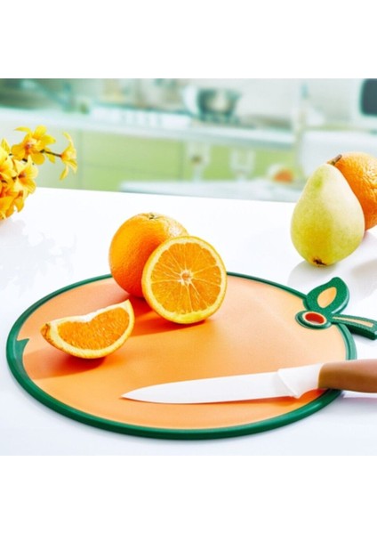 Portakal Figürlü Kaydırmaz Kesme Tahtası Doğrama Panosu