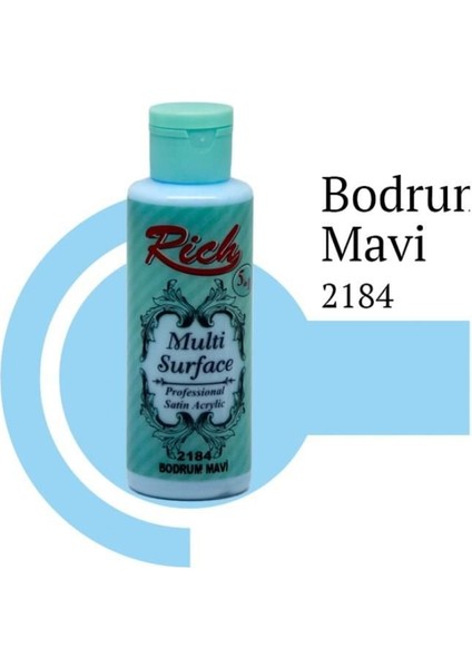 Rich Multi Surface 2184 Bodrum Mavi Akrilik Boya 120 cc