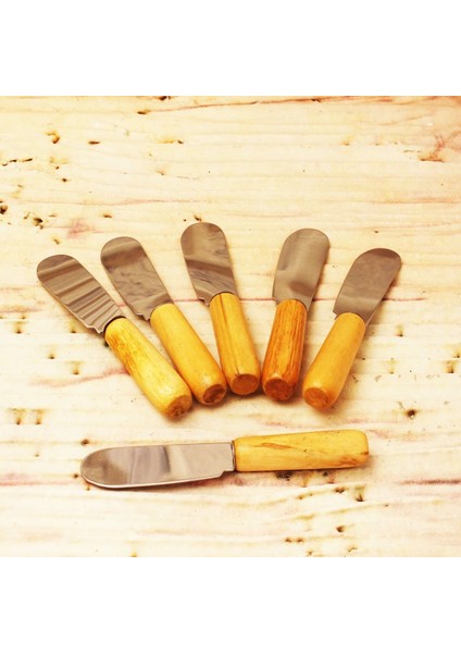 Tereyağı Bıçağı - Mini Spatula Ahşap Saplı 6 Adet fırsatları