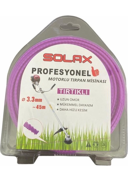 Solax Tırtıklı Tırpan Misinası 3,3 mm 45 Metre