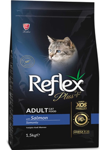 Plus Somonlu Yetişkin Kedi Maması 1,5kg