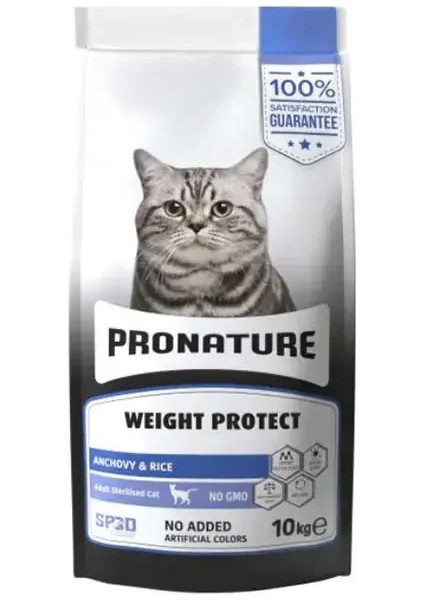 Kilo Kontrolü Için Hamsili ve Pirinçli Kısırlaştırılmış Kedi Maması 10KG